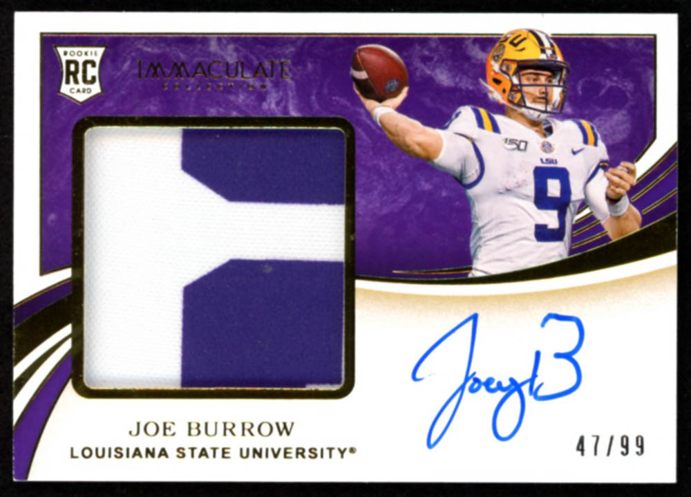 Joe Burrow 2020 Immaculate Collection Collegiate Autograph #102 at PristineAuction.com Joe Burrow 2020 Immaculate Collection Collegiate Autograph #102 at PristineAuction.com