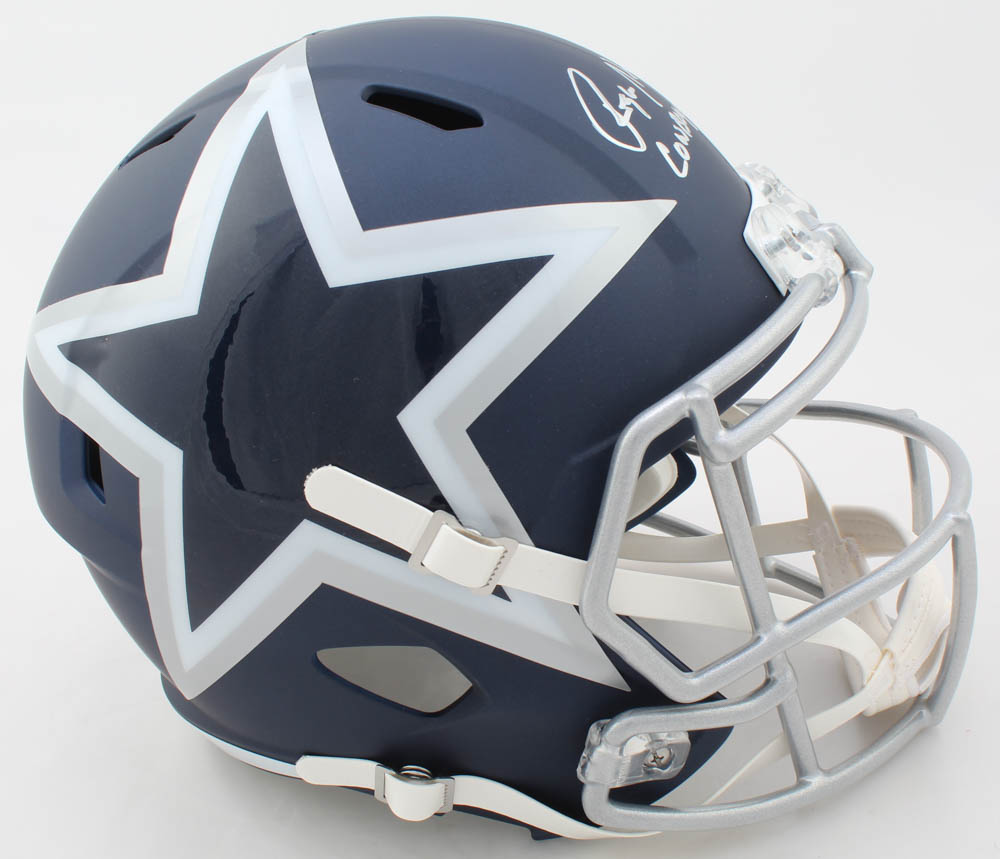 Roger Staubach Signed Cowboys Full-Size AMP Alternate Speed Helmet Inscribed "Cowboys For Life" (Beckett COA) at PristineAuction.com Roger Staubach Signed Cowboys Full-Size AMP Alternate Speed Helmet Inscribed "Cowboys For Life" (Beckett COA) at PristineAuction.com