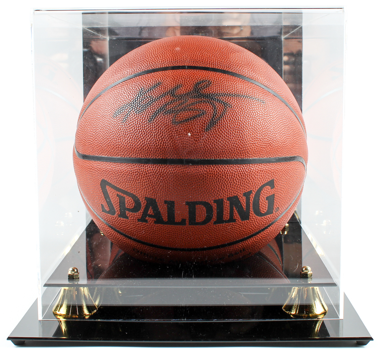 Lot of (2) Kobe Bryant Items With Signed NBA Basketball With Display Case & 1999 Game Worn Warm Ups Piece (Beckett LOA & PSA Hologram) at PristineAuction.com Lot of (2) Kobe Bryant Items With Signed NBA Basketball With Display Case & 1999 Game Worn Warm Ups Piece (Beckett LOA & PSA Hologram) at PristineAuction.com