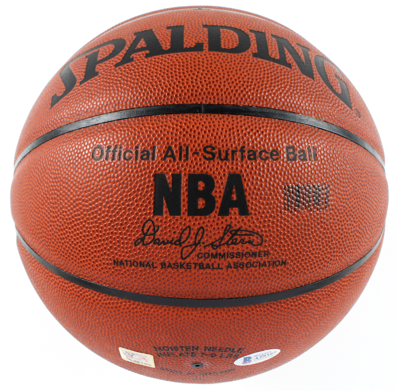 Lot of (2) Kobe Bryant Items With Signed NBA Basketball With Display Case & 1999 Game Worn Warm Ups Piece (Beckett LOA & PSA Hologram) at PristineAuction.com Lot of (2) Kobe Bryant Items With Signed NBA Basketball With Display Case & 1999 Game Worn Warm Ups Piece (Beckett LOA & PSA Hologram) at PristineAuction.com