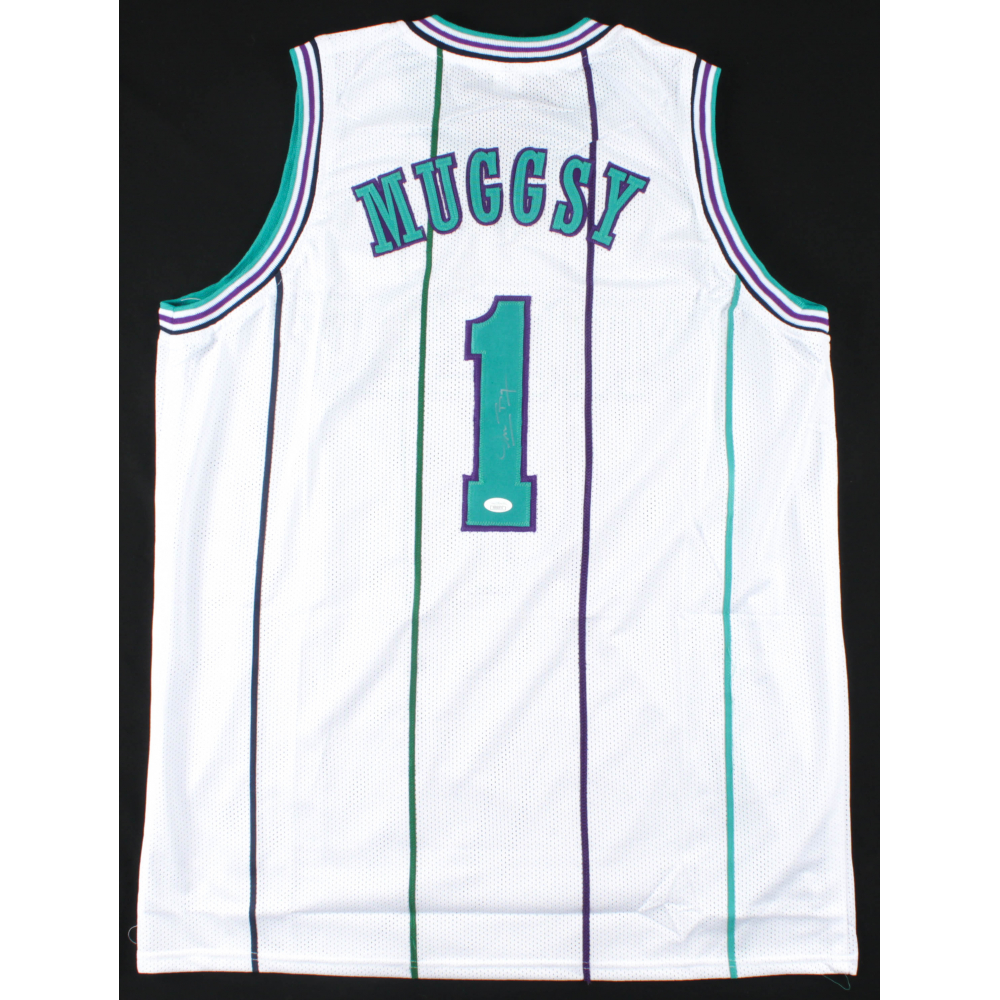 muggsy bogues signed jersey