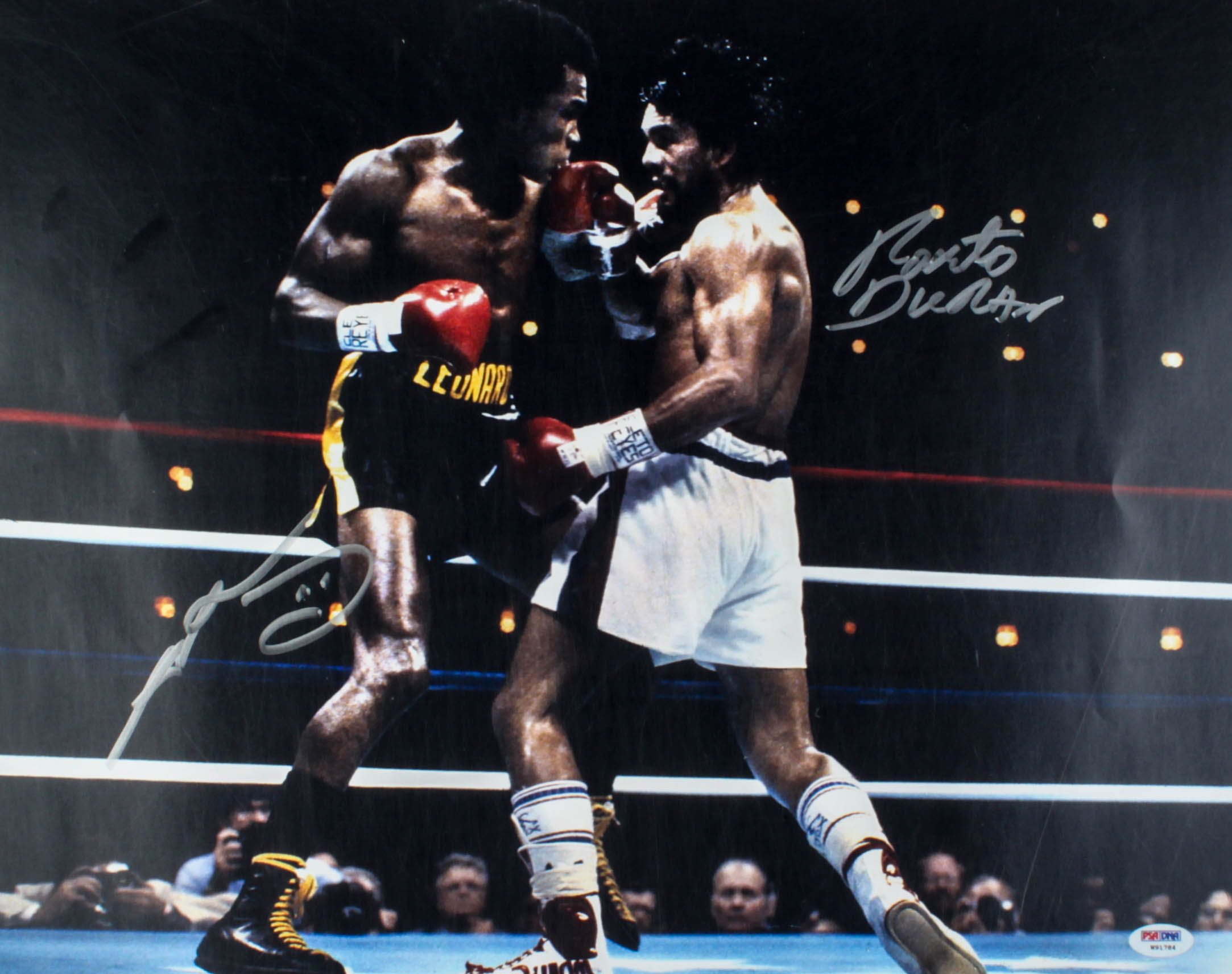 Sugar Ray Leonard & Roberto Duran Signed 16x20 Photo (PSA COA) at PristineAuction.com Sugar Ray Leonard & Roberto Duran Signed 16x20 Photo (PSA COA) at PristineAuction.com
