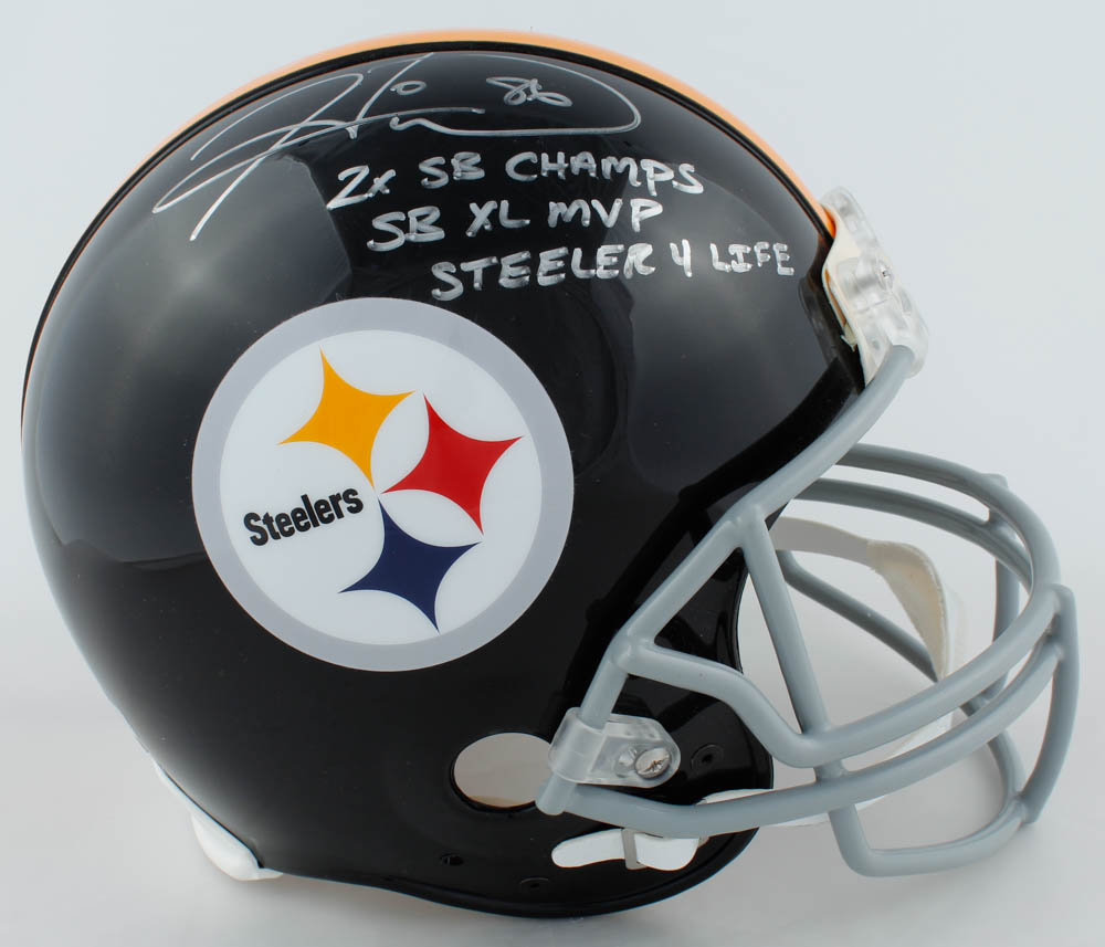 Hines Ward Signed Steelers FullSize Authentic OnField Helmet Inscribed "2x SB Champs", "SB XL