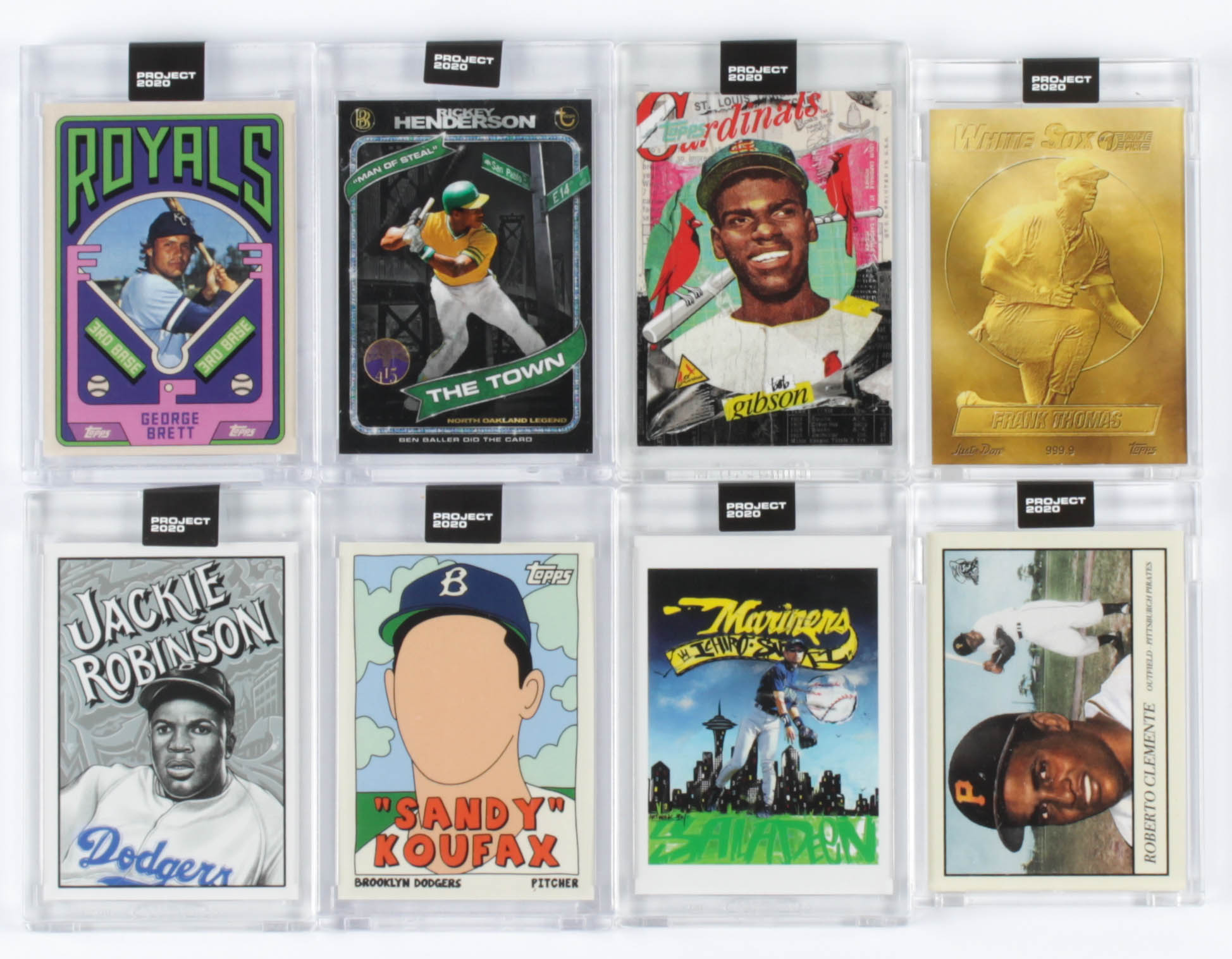 Lot of (8) 2020 Topps Project Baseball Cards with Jackie Robinson #79 ...