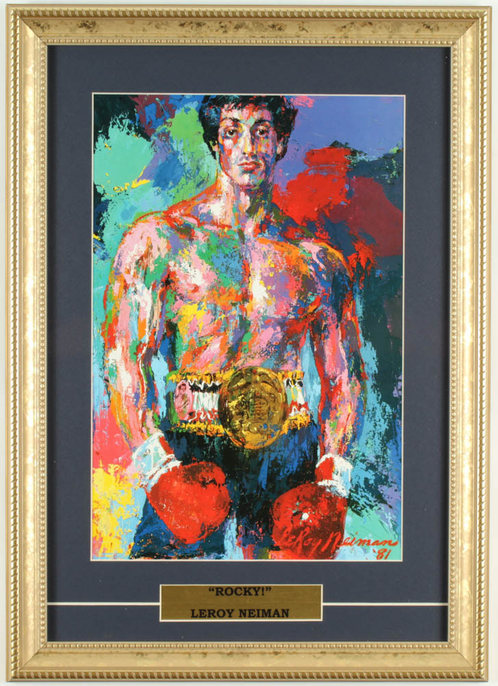 LeRoy Neiman "Rocky" 13x18 Custom Framed Print Display at PristineAuction.com LeRoy Neiman "Rocky" 13x18 Custom Framed Print Display at PristineAuction.com