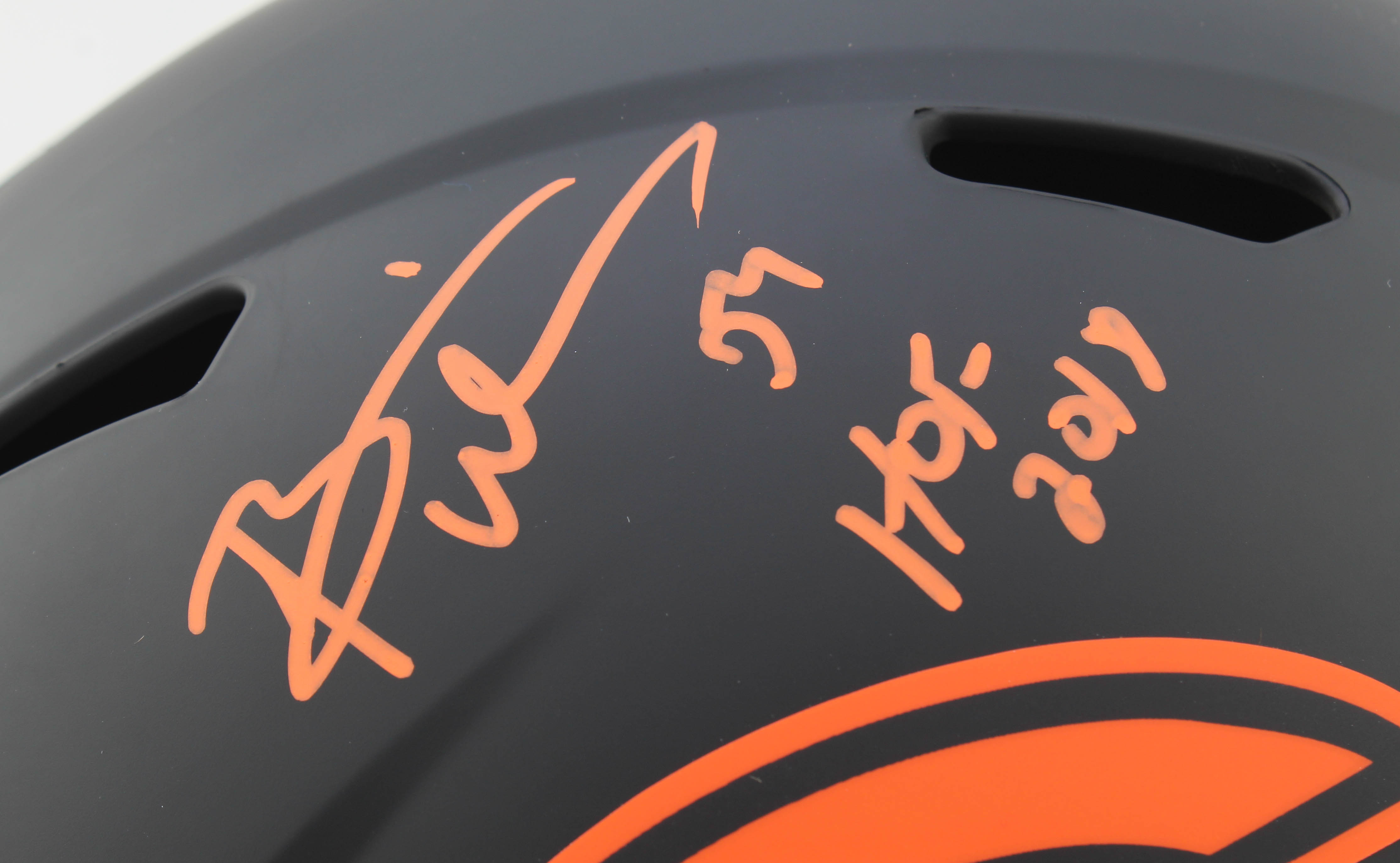 Brian Urlacher Signed Bears Full-Size Eclipse Alternate Speed Helmet Inscribed "HOF 2018" (Beckett COA) at PristineAuction.com Brian Urlacher Signed Bears Full-Size Eclipse Alternate Speed Helmet Inscribed "HOF 2018" (Beckett COA) at PristineAuction.com