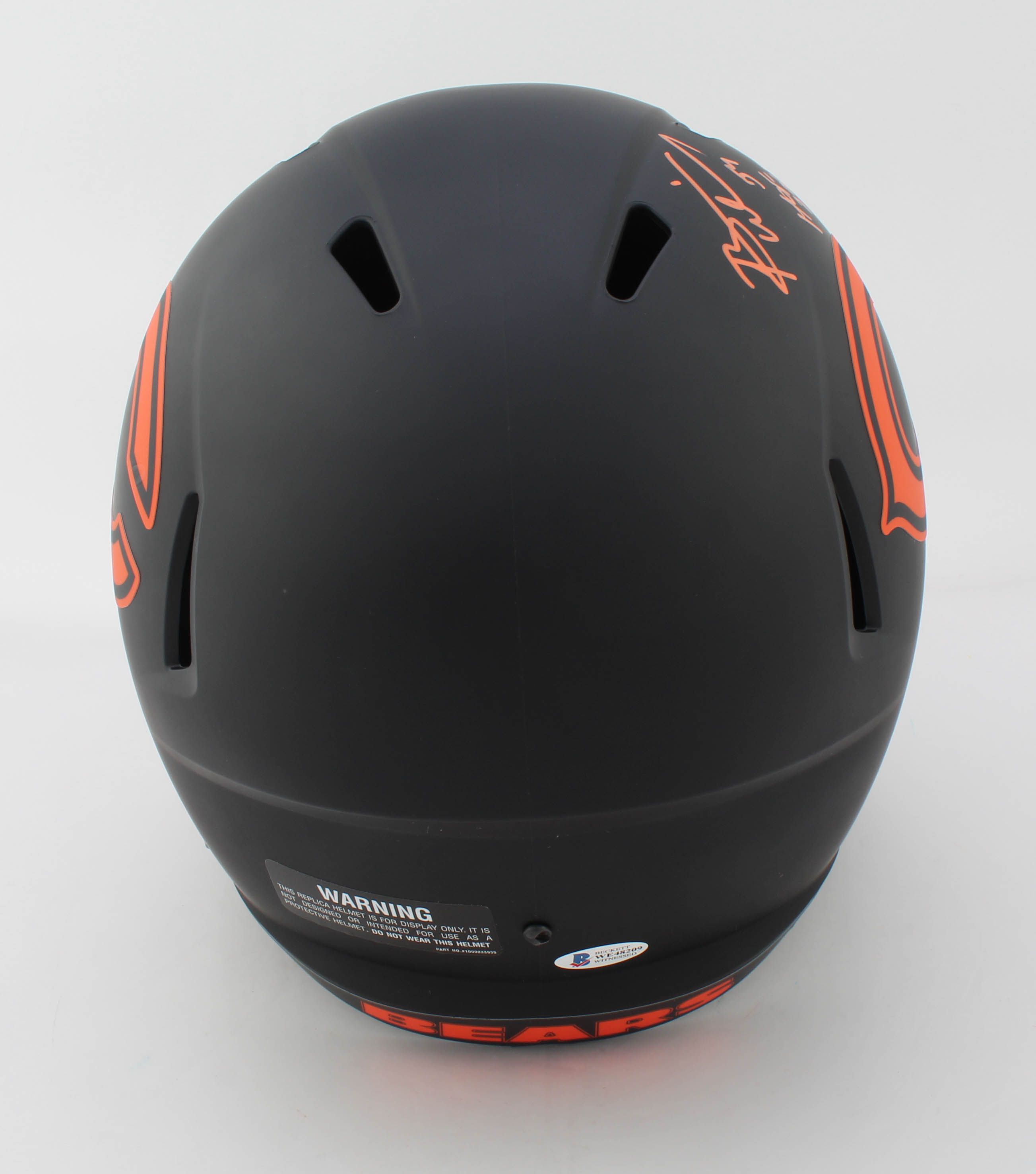 Brian Urlacher Signed Bears Full-Size Eclipse Alternate Speed Helmet Inscribed "HOF 2018" (Beckett COA) at PristineAuction.com Brian Urlacher Signed Bears Full-Size Eclipse Alternate Speed Helmet Inscribed "HOF 2018" (Beckett COA) at PristineAuction.com