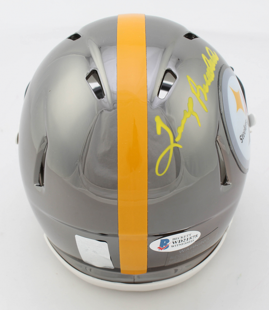 Terry Bradshaw Signed Steelers Chrome Speed Mini Helmet Inscribed "HOF