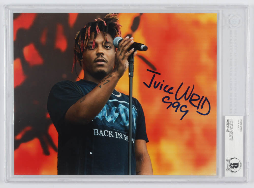 Juice WRLD Signed 8x10 Photo Incribed "999" (Beckett Authentic