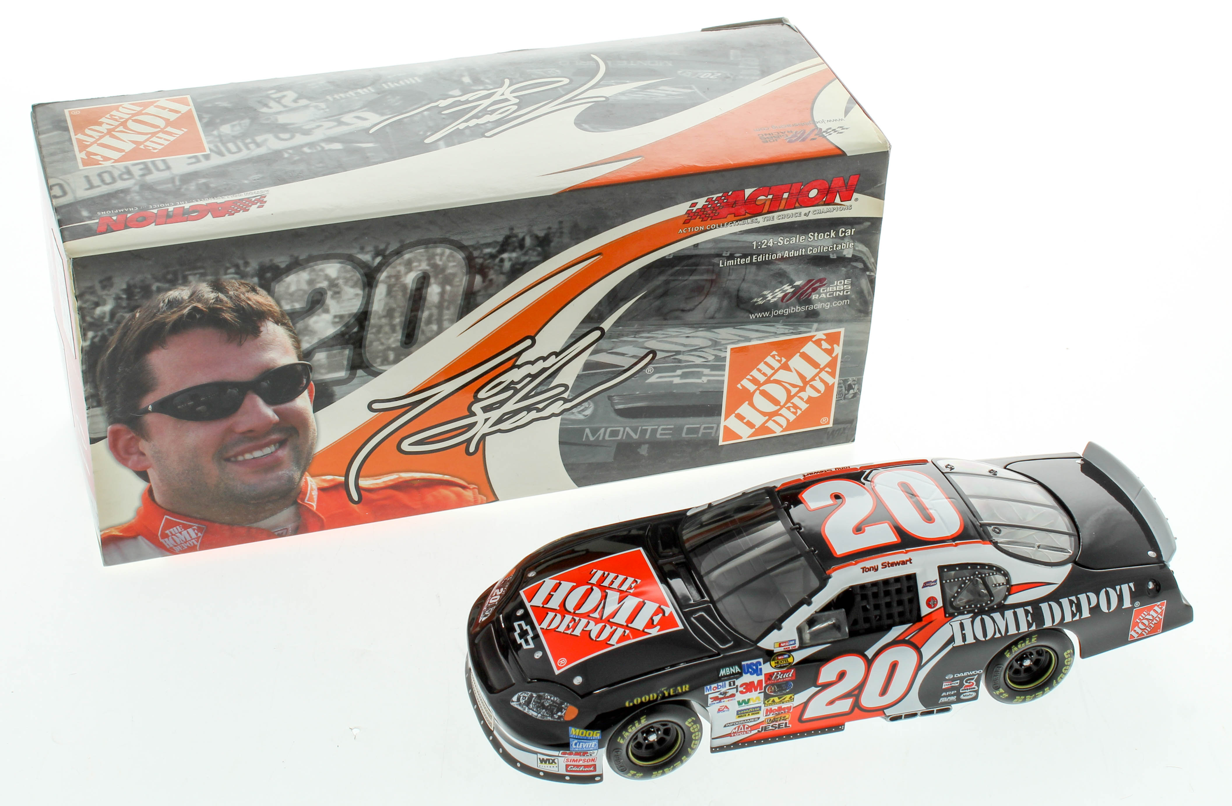 Tony Stewart LE #20 Home Depot / Reverse Paint 2004 Monte Carlo 1:24 Scale Diecast Car at PristineAuction.com Tony Stewart LE #20 Home Depot / Reverse Paint 2004 Monte Carlo 1:24 Scale Diecast Car at PristineAuction.com