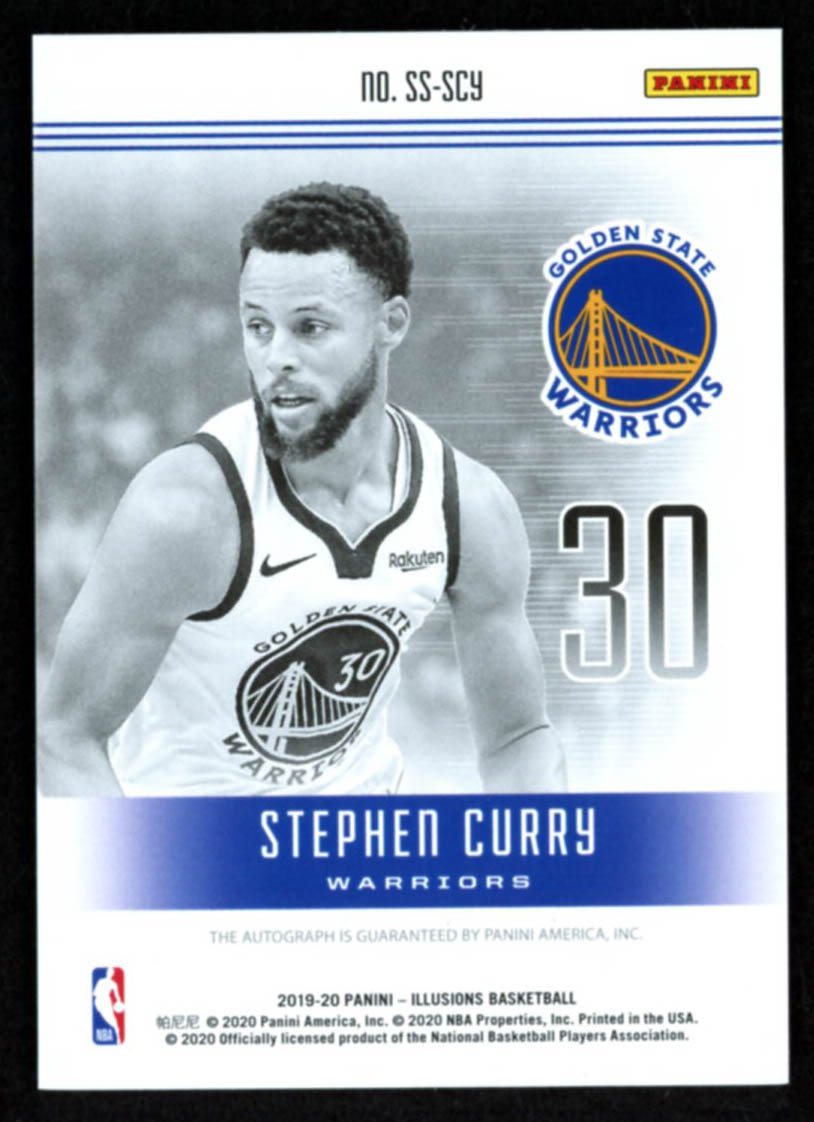 Stephen Curry 2019-20 Panini Illusions Superlatives Signatures #17 at PristineAuction.com Stephen Curry 2019-20 Panini Illusions Superlatives Signatures #17 at PristineAuction.com