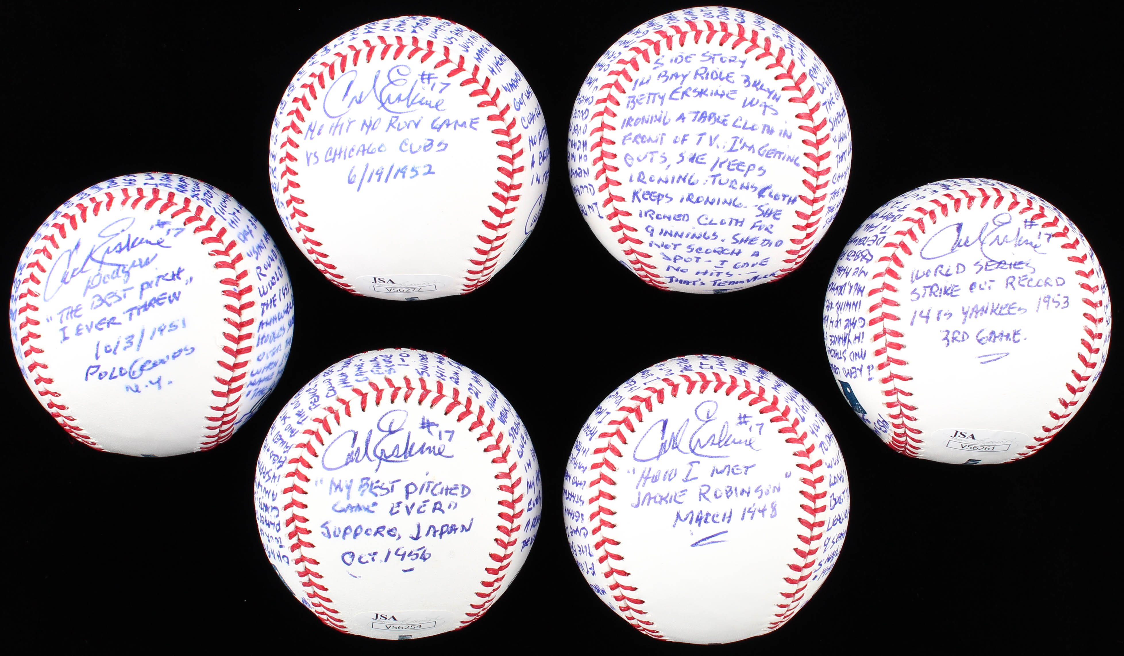 Carl Erskine Signed Dodgers LE "Tales From The Dodgers Dugout" Story Ball Baseball Collection (JSA COA & Tracy Stallard LOA) at PristineAuction.com Carl Erskine Signed Dodgers LE "Tales From The Dodgers Dugout" Story Ball Baseball Collection (JSA COA & Tracy Stallard LOA) at PristineAuction.com