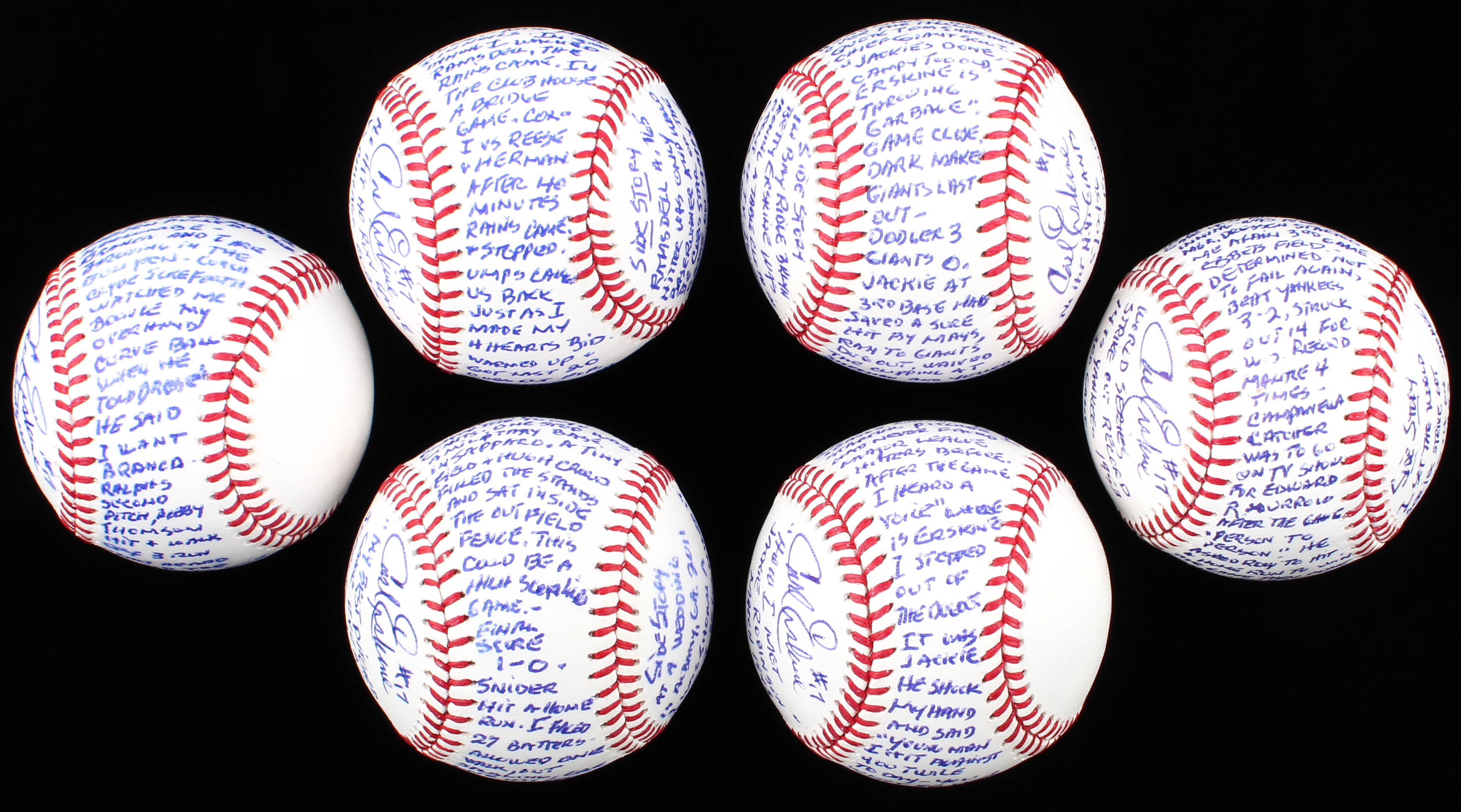 Carl Erskine Signed Dodgers LE "Tales From The Dodgers Dugout" Story Ball Baseball Collection (JSA COA & Tracy Stallard LOA) at PristineAuction.com Carl Erskine Signed Dodgers LE "Tales From The Dodgers Dugout" Story Ball Baseball Collection (JSA COA & Tracy Stallard LOA) at PristineAuction.com