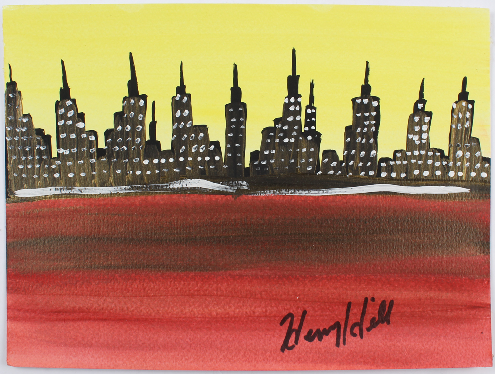Henry Hill Signed "NY City Skyline" 9x12 Painting Inscribed "2009" (Beckett Hologram) at PristineAuction.com Henry Hill Signed "NY City Skyline" 9x12 Painting Inscribed "2009" (Beckett Hologram) at PristineAuction.com