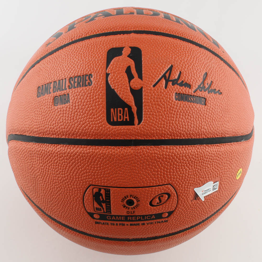 Stephen Curry Signed NBA Game Ball Series Basketball (Fanatics Hologram) at PristineAuction.com Stephen Curry Signed NBA Game Ball Series Basketball (Fanatics Hologram) at PristineAuction.com