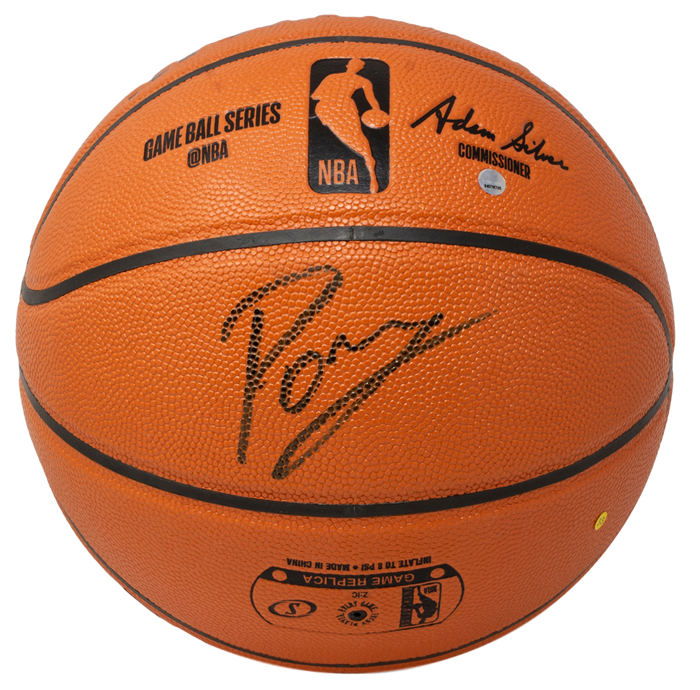Kristaps Porzingis Signed NBA Game Ball Series Basketball (Fanatics Hologram) at PristineAuction.com Kristaps Porzingis Signed NBA Game Ball Series Basketball (Fanatics Hologram) at PristineAuction.com