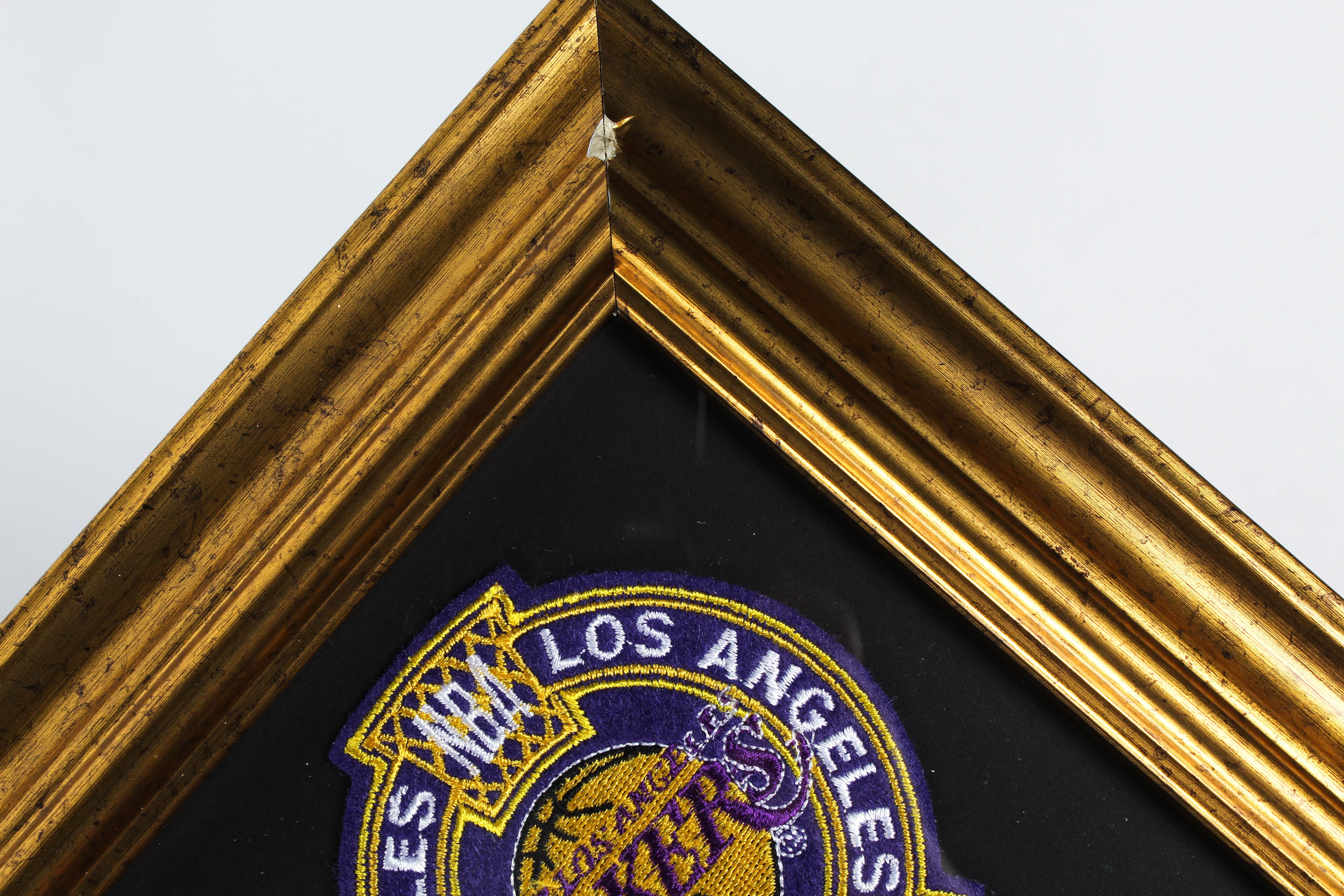 Kobe Bryant 33x37 Custom Framed Jersey with Kobe Bryant Career Statistics Pin & (2) Patches at PristineAuction.com Kobe Bryant 33x37 Custom Framed Jersey with Kobe Bryant Career Statistics Pin & (2) Patches at PristineAuction.com