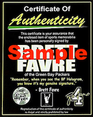 Brett Favre Signed Packers 14.5x16.5 Custom Framed Photo Display (Favre COA & Sports Memorabilia Hologram) at PristineAuction.com Brett Favre Signed Packers 14.5x16.5 Custom Framed Photo Display (Favre COA & Sports Memorabilia Hologram) at PristineAuction.com
