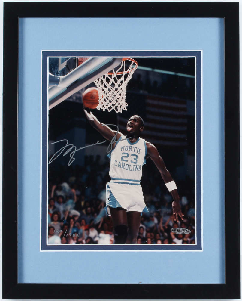 Michael Jordan Signed North Carolina Tar Heels LE 12x15 Custom Framed Photo Display (UDA Hologram) at PristineAuction.com Michael Jordan Signed North Carolina Tar Heels LE 12x15 Custom Framed Photo Display (UDA Hologram) at PristineAuction.com