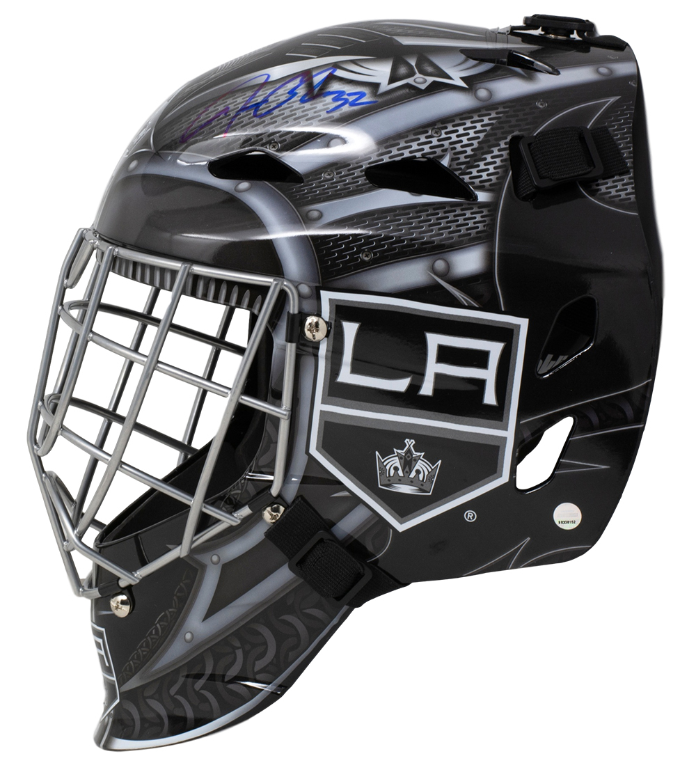 Jonathan Quick Signed Kings Full-Size Hockey Goalie Mask (Fanatics Hologram) at PristineAuction.com Jonathan Quick Signed Kings Full-Size Hockey Goalie Mask (Fanatics Hologram) at PristineAuction.com