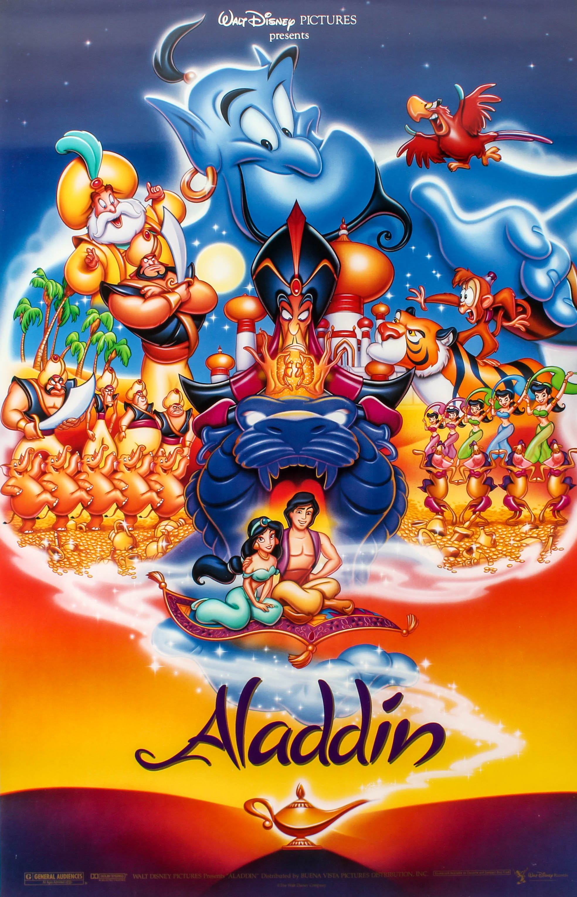 "Aladdin" 27x40 Original Movie Poster at PristineAuction.com "Aladdin" 27x40 Original Movie Poster at PristineAuction.com
