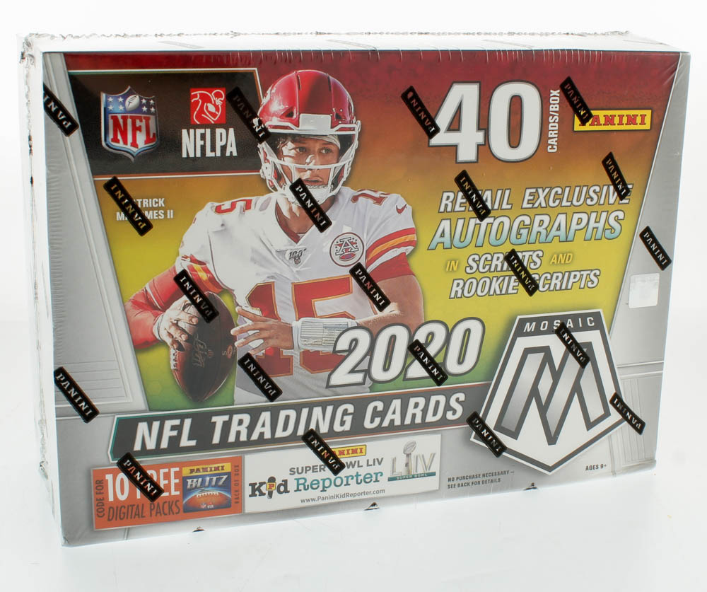 2020 Panini Mosaic Football Mega Box with (10) Packs at PristineAuction.com 2020 Panini Mosaic Football Mega Box with (10) Packs at PristineAuction.com