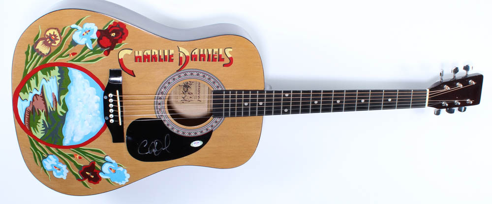 Charlie Daniels Signed 40" Acoustic Guitar (PSA COA) at PristineAuction.com Charlie Daniels Signed 40" Acoustic Guitar (PSA COA) at PristineAuction.com
