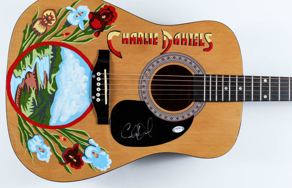 Charlie Daniels Signed 40" Acoustic Guitar (PSA COA) at PristineAuction.com Charlie Daniels Signed 40" Acoustic Guitar (PSA COA) at PristineAuction.com