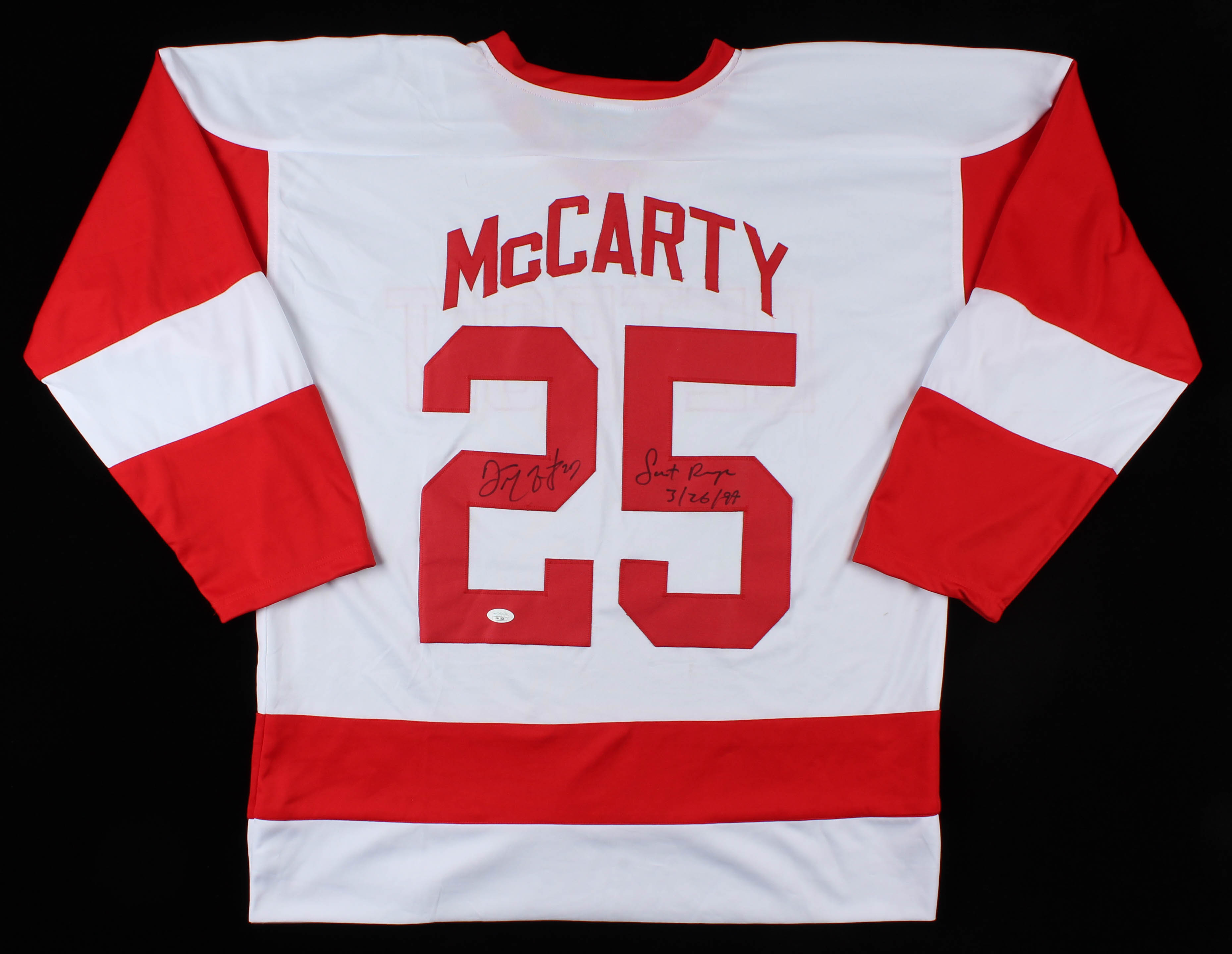 Darren McCarty Signed Jersey Inscribed "Sweet Revenge" & "3/26/97" (JSA COA) at PristineAuction.com Darren McCarty Signed Jersey Inscribed "Sweet Revenge" & "3/26/97" (JSA COA) at PristineAuction.com