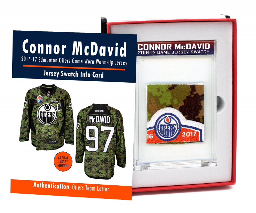 CONOR MCDAVID 201617 EDMONTON OILERS GAME WORN JERSEY MYSTERY SWATCH
