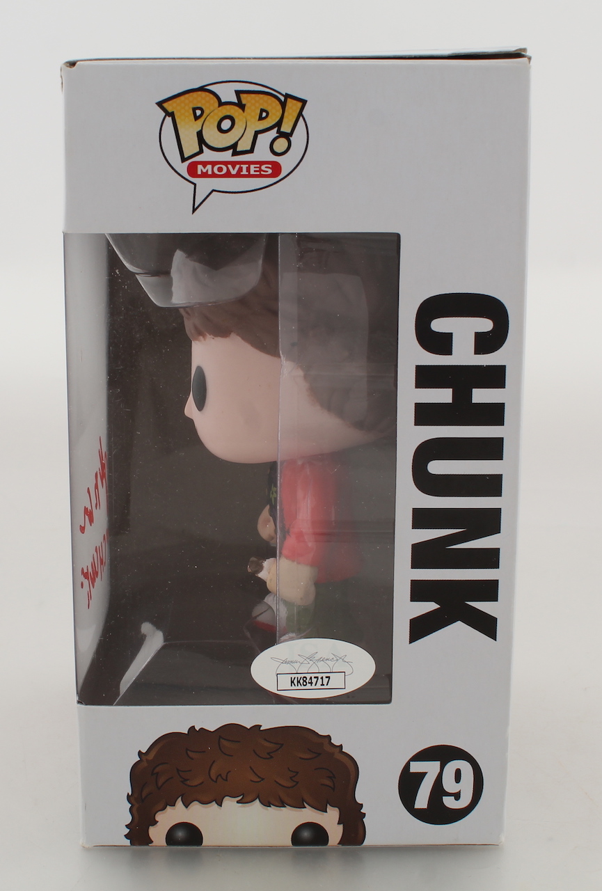 Jeff Cohen Signed "The Goonies" #79 Funko Pop! Vinyl Figure Inscribed "Chunk" (JSA COA) at PristineAuction.com Jeff Cohen Signed "The Goonies" #79 Funko Pop! Vinyl Figure Inscribed "Chunk" (JSA COA) at PristineAuction.com