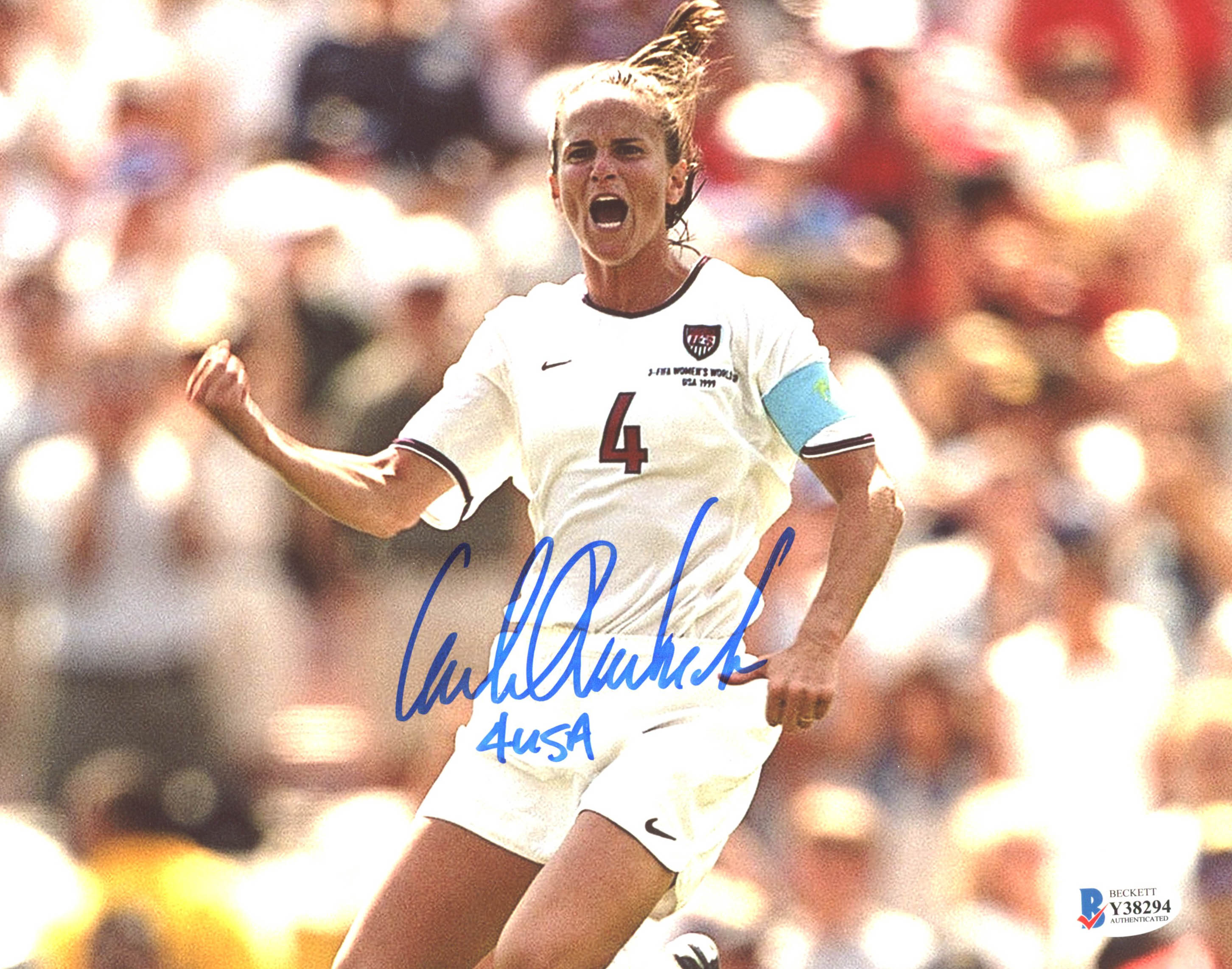 Carla Overbeck Signed 8x10 Photo (Beckett COA) at PristineAuction.com Carla Overbeck Signed 8x10 Photo (Beckett COA) at PristineAuction.com