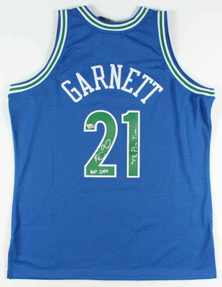 Kevin Garnett Signed Timberwolves Jersey Inscribed "HOF 2020" & "The Big Ticket" (Fanatics Hologram) at PristineAuction.com Kevin Garnett Signed Timberwolves Jersey Inscribed "HOF 2020" & "The Big Ticket" (Fanatics Hologram) at PristineAuction.com