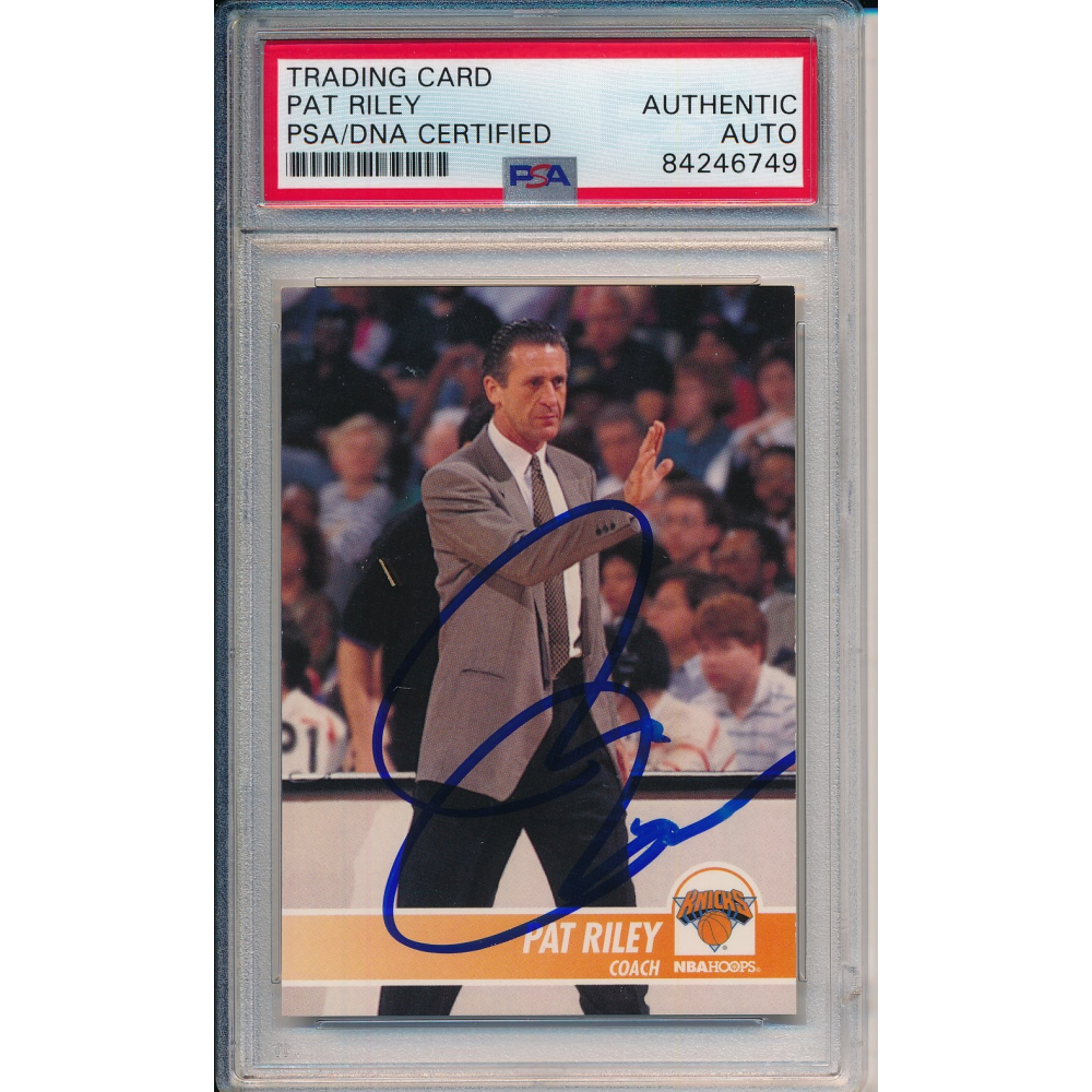 Pat Riley Signed 1994-95 Hoops #289 (PSA Encapsulated) | Pristine Auction