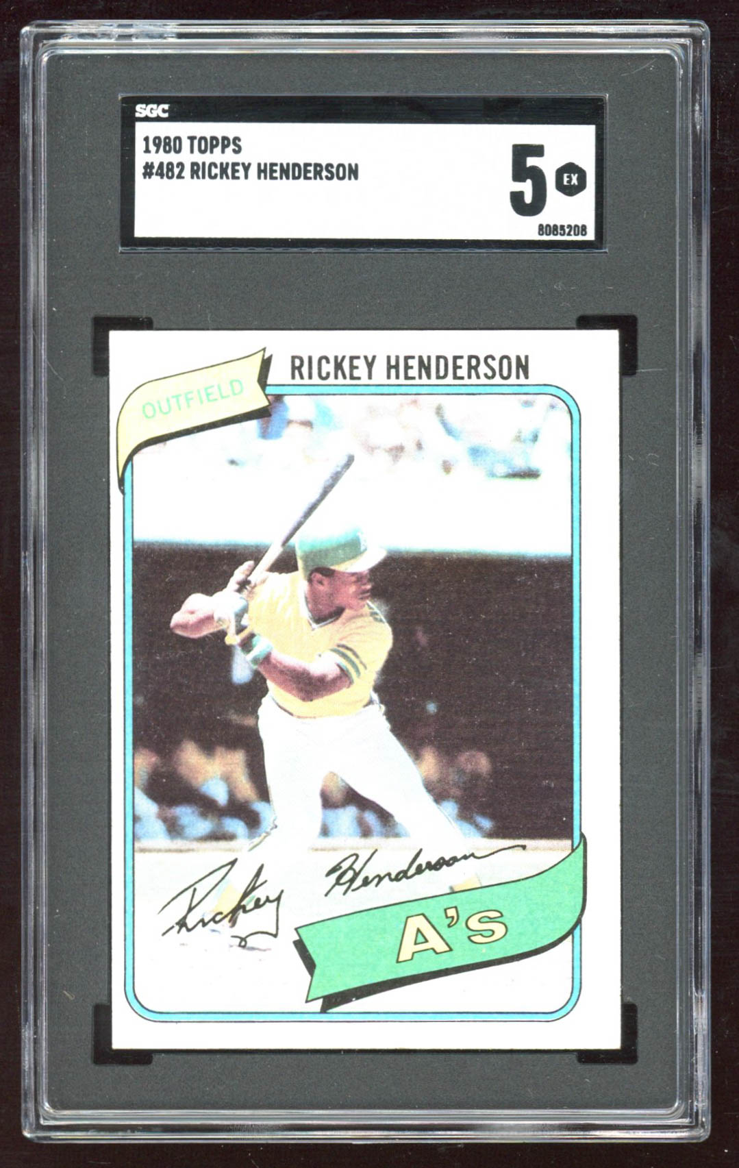 Rickey Henderson 1980 Topps #482 RC (SGC 5) at PristineAuction.com Rickey Henderson 1980 Topps #482 RC (SGC 5) at PristineAuction.com