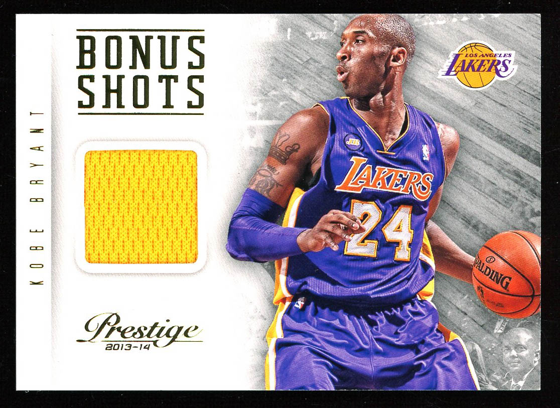 Kobe Bryant 2013-14 Prestige Bonus Shots Materials #50 | Pristine