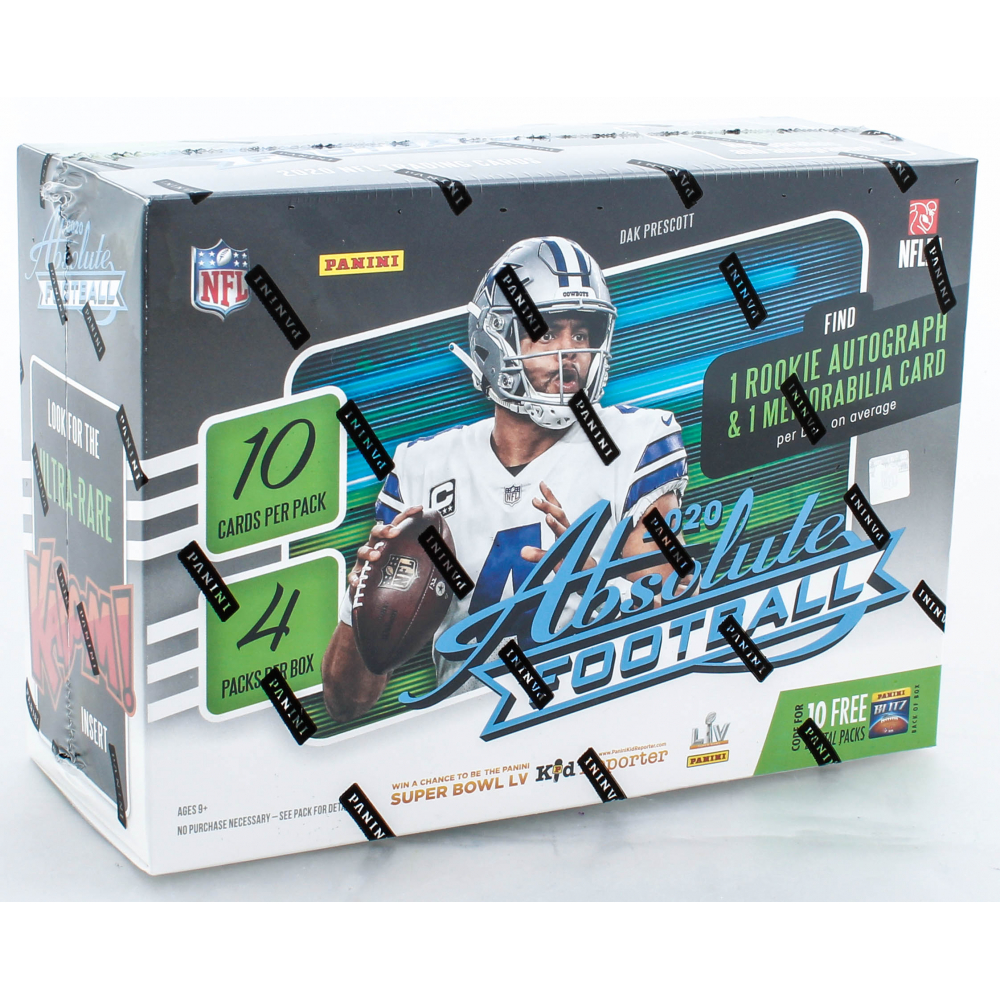 2020 Panini Absolute Football Mega Box (40 Cards) Pristine Auction