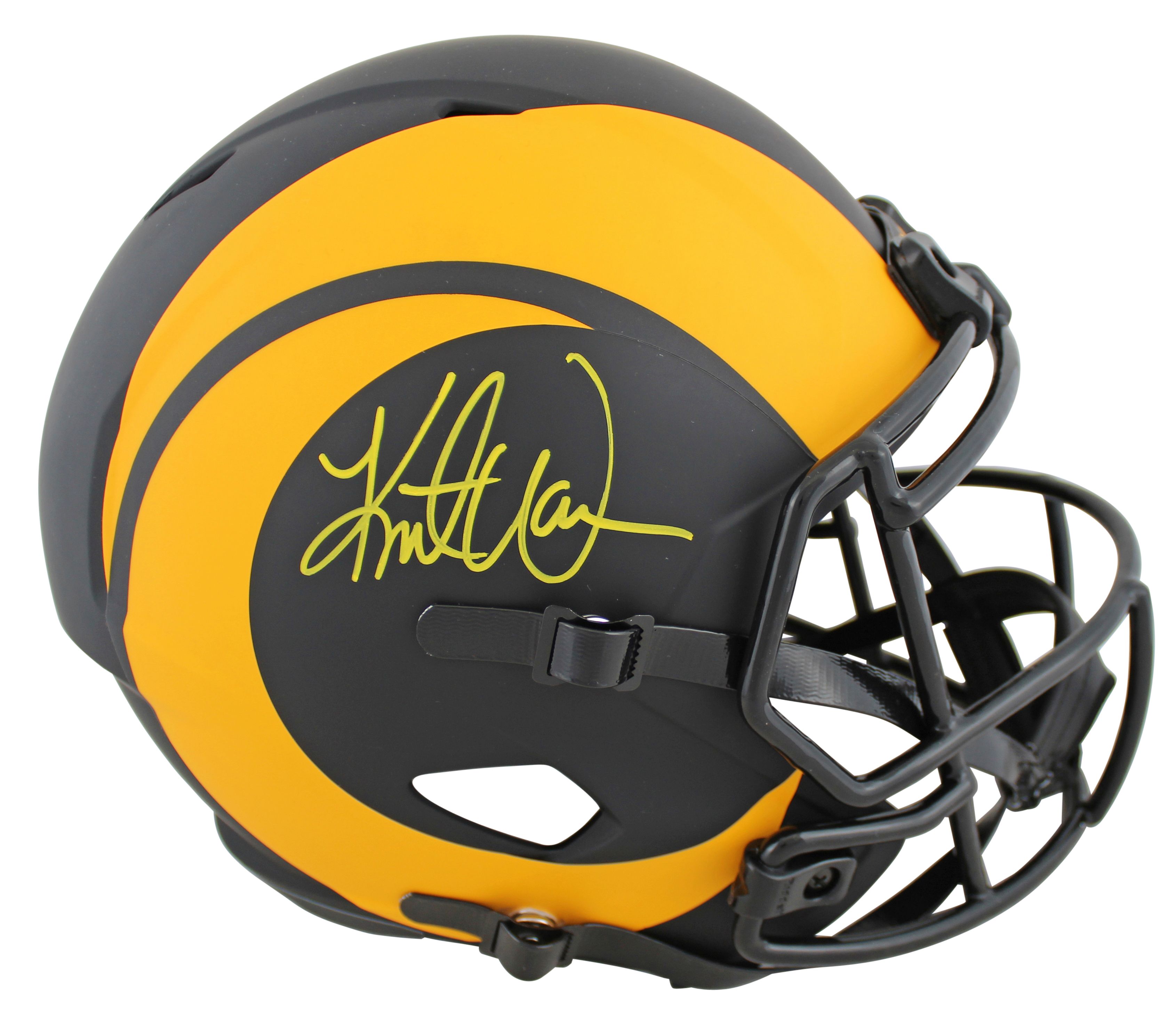 Kurt Warner Signed Rams Full-Size Eclipse Alternate Speed Helmet (Beckett) at PristineAuction.com Kurt Warner Signed Rams Full-Size Eclipse Alternate Speed Helmet (Beckett) at PristineAuction.com