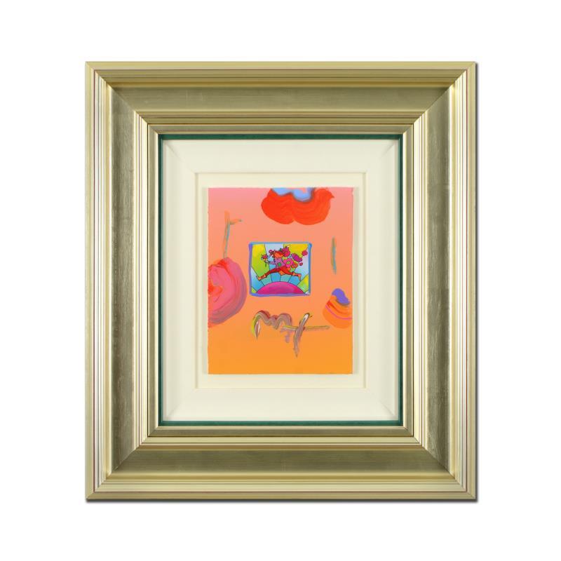 Peter Max Signed "Flower Jumper Over Sunrise" 22x25 Custom Framed One-Of-A-Kind Acrylic Mixed Media at PristineAuction.com Peter Max Signed "Flower Jumper Over Sunrise" 22x25 Custom Framed One-Of-A-Kind Acrylic Mixed Media at PristineAuction.com