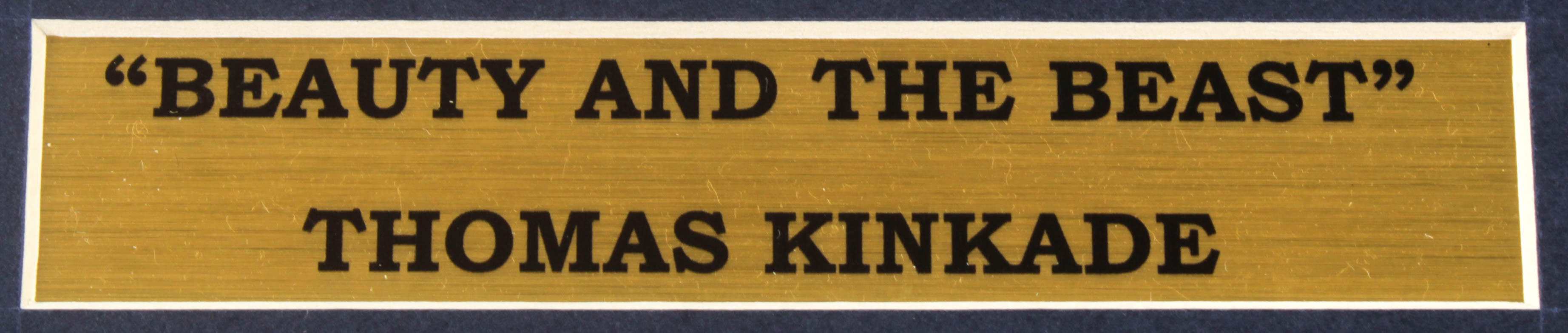 Thomas Kinkade "Beauty & The Beast" 15.5x15.5 Custom Framed Print Display at PristineAuction.com Thomas Kinkade "Beauty & The Beast" 15.5x15.5 Custom Framed Print Display at PristineAuction.com