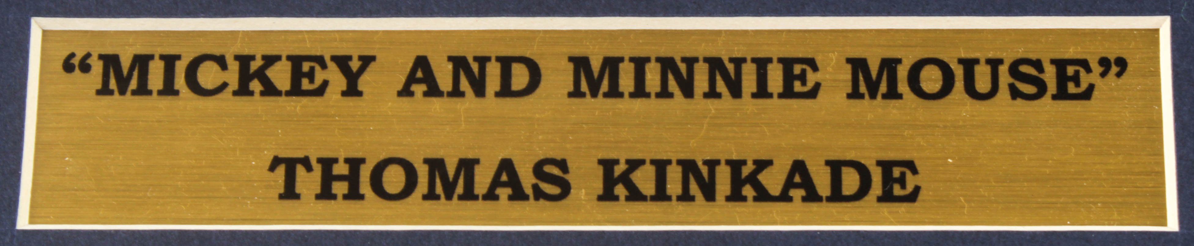 Thomas Kinkade "Mickey & Minnie Mouse" 13.5x15.5 Custom Framed Print Display at PristineAuction.com Thomas Kinkade "Mickey & Minnie Mouse" 13.5x15.5 Custom Framed Print Display at PristineAuction.com