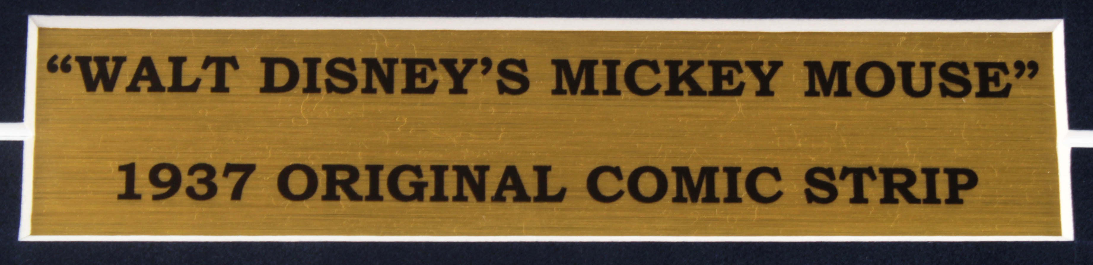 Vintage 1937 "Mickey Mouse" 14x20 Custom Framed Comic Strip Display at PristineAuction.com Vintage 1937 "Mickey Mouse" 14x20 Custom Framed Comic Strip Display at PristineAuction.com