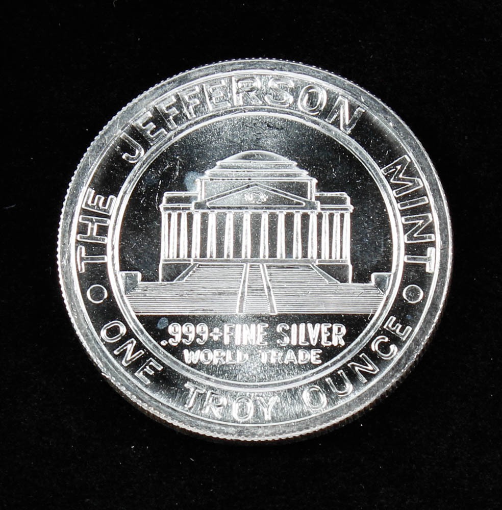 Thomas Jefferson .999 One Troy Ounce Fine Silver Bullion Round at PristineAuction.com Thomas Jefferson .999 One Troy Ounce Fine Silver Bullion Round at PristineAuction.com