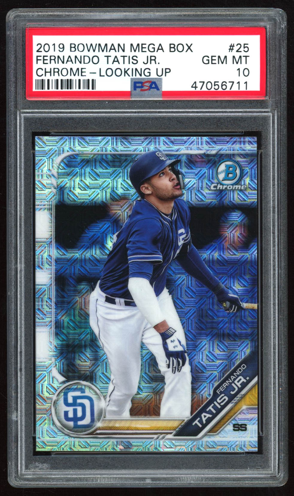 Fernando Tatis Jr. 2019 Bowman Chrome Mega Box Prospects Refractors #BCP25 (PSA 10) at PristineAuction.com Fernando Tatis Jr. 2019 Bowman Chrome Mega Box Prospects Refractors #BCP25 (PSA 10) at PristineAuction.com
