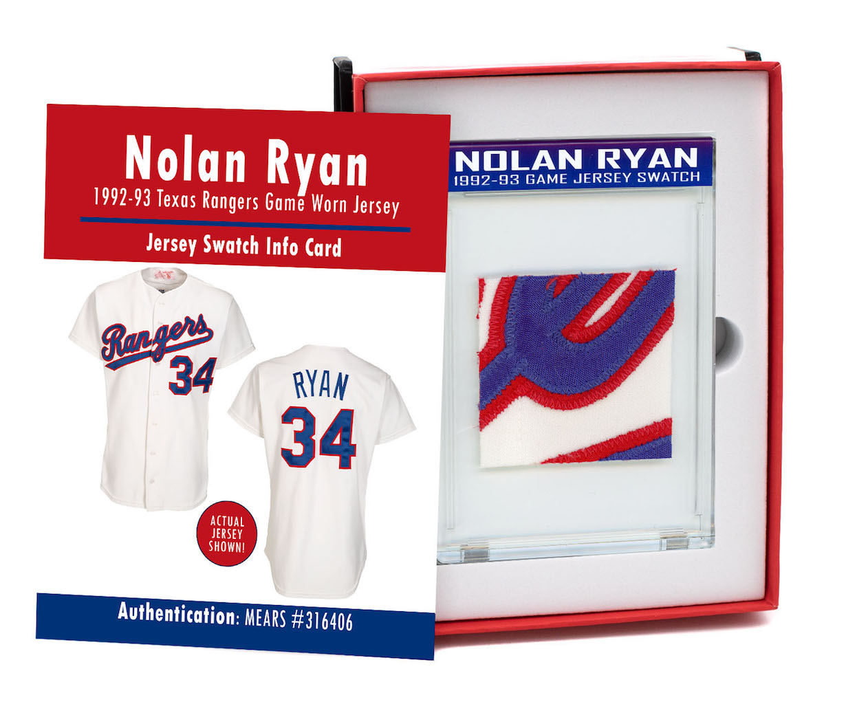 NOLAN RYAN 1992-93 RANGERS GAME JERSEY MYSTERY SWATCH BOX! at PristineAuction.com NOLAN RYAN 1992-93 RANGERS GAME JERSEY MYSTERY SWATCH BOX! at PristineAuction.com