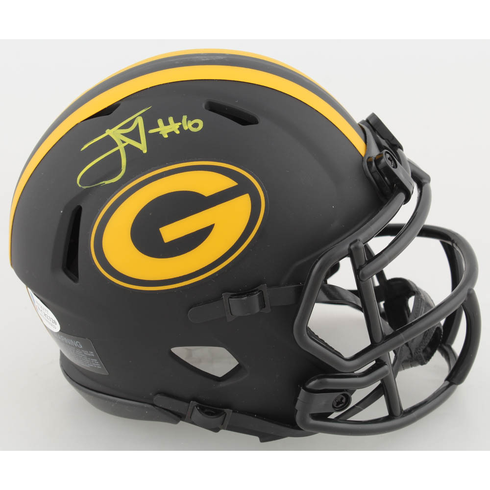 Jordan Love Signed Packers Eclipse Alternate MiniSpeed Helmet (Beckett