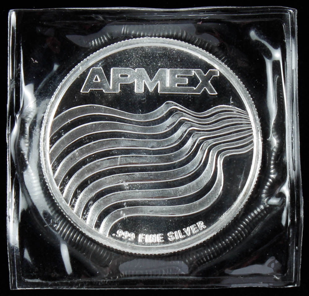 1 Troy Ounce .999 Fine Silver 2014 "APMEX" Bullion Round at PristineAuction.com 1 Troy Ounce .999 Fine Silver 2014 "APMEX" Bullion Round at PristineAuction.com