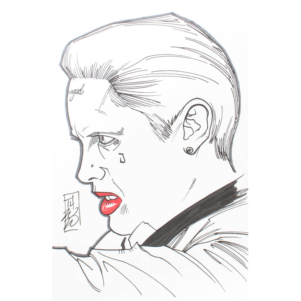 Tom Hodges The Joker Jared Leto Suicide Squad Signed Original 5 5 X 8 5 Drawing On Paper 1 1 Pristine Auction