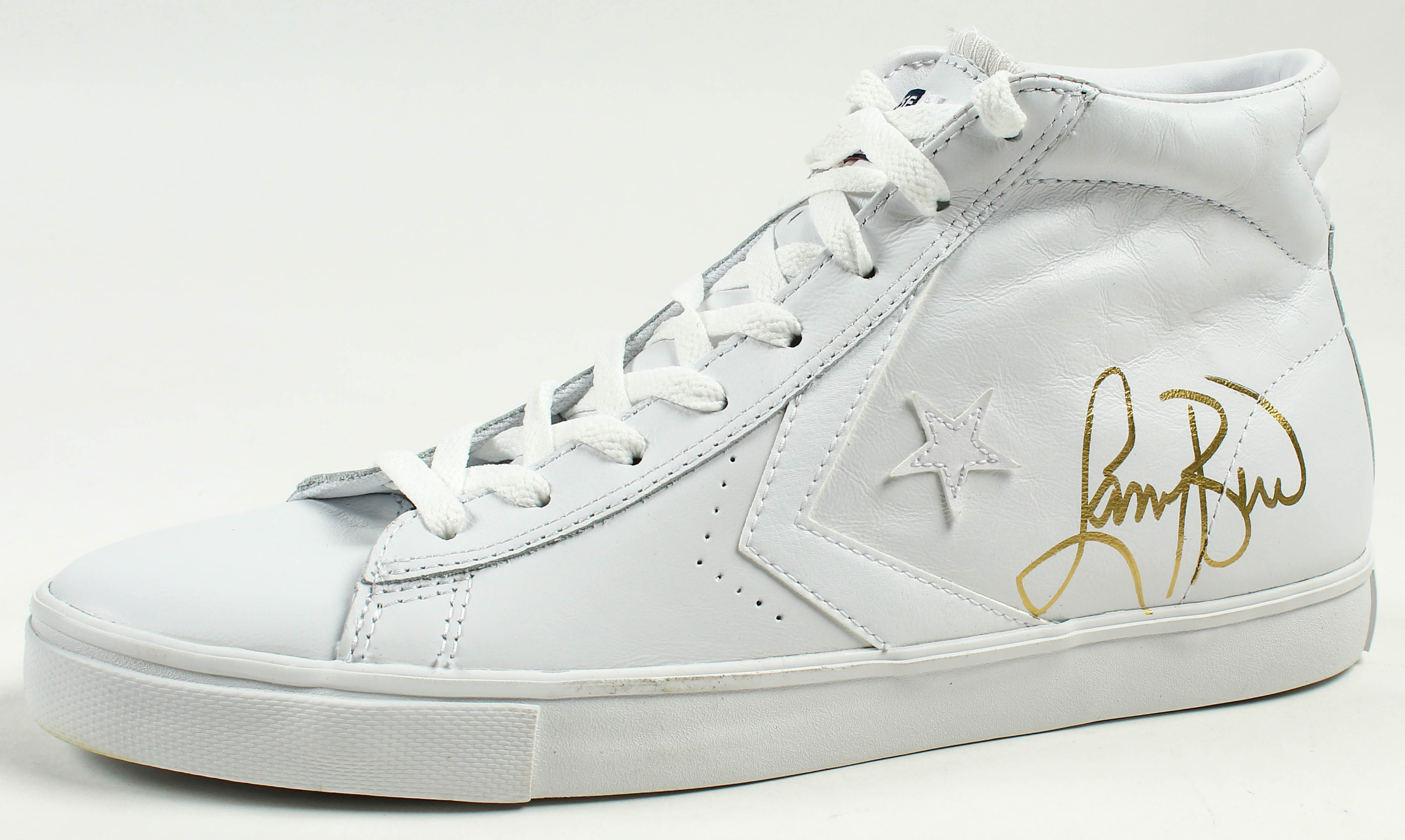 Larry Bird Signed Converse Basketball Shoe with Display Case (PSA COA) at PristineAuction.com Larry Bird Signed Converse Basketball Shoe with Display Case (PSA COA) at PristineAuction.com