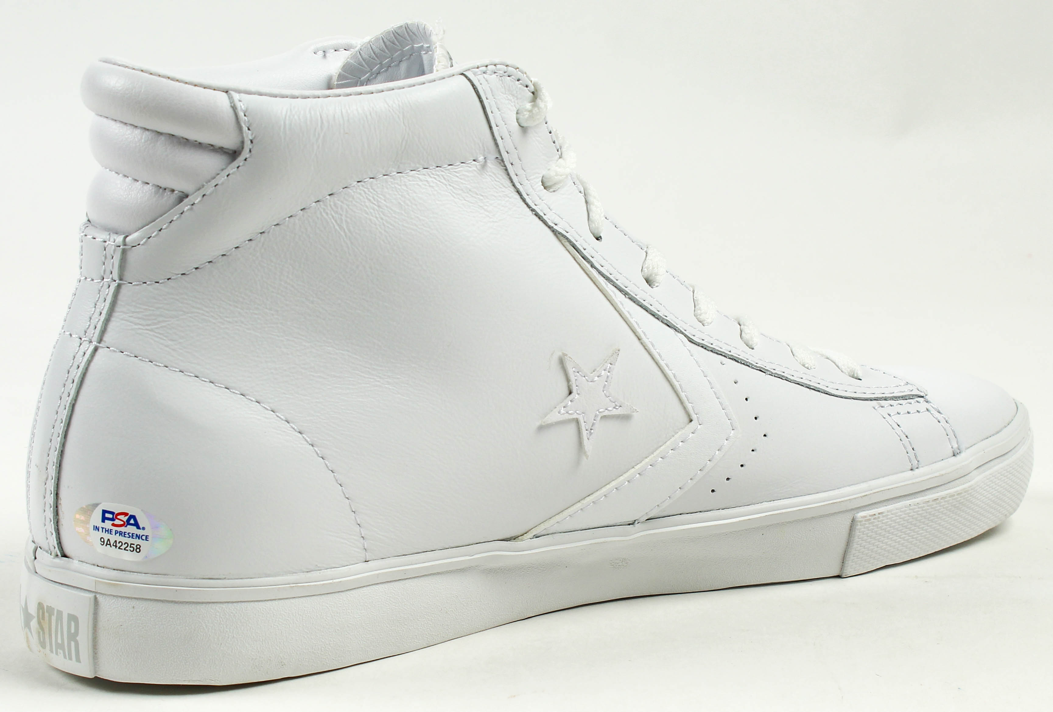 Larry Bird Signed Converse Basketball Shoe with Display Case (PSA COA) at PristineAuction.com Larry Bird Signed Converse Basketball Shoe with Display Case (PSA COA) at PristineAuction.com